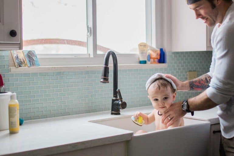 kitchen sink baby bath