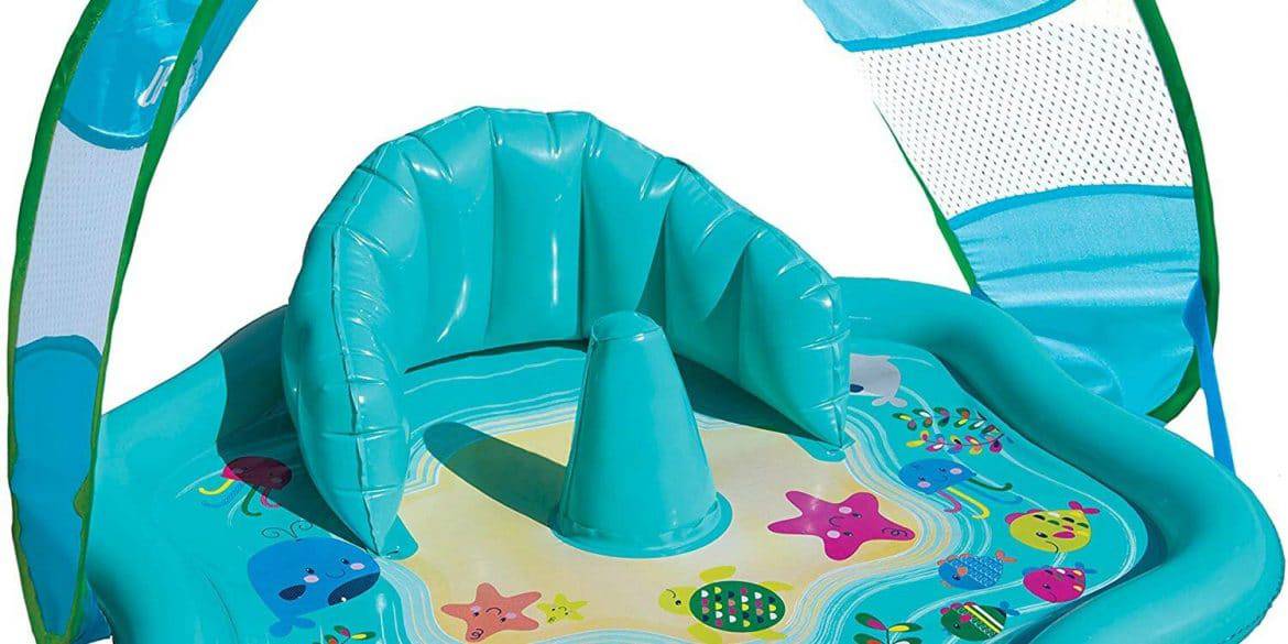 baby splash mat with stacking rings