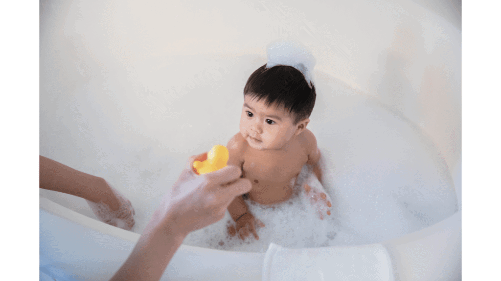 Baby-in-bathtub