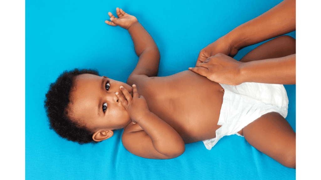 baby getting a diaper change