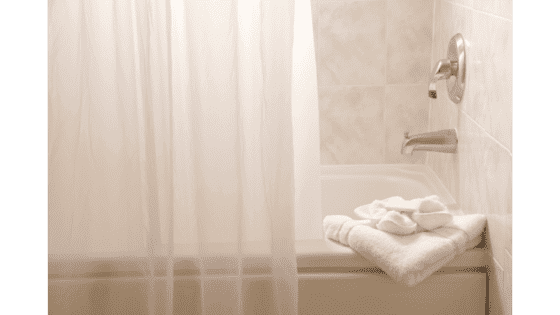Clean shower curtain liner