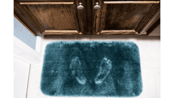 Clean bath mat